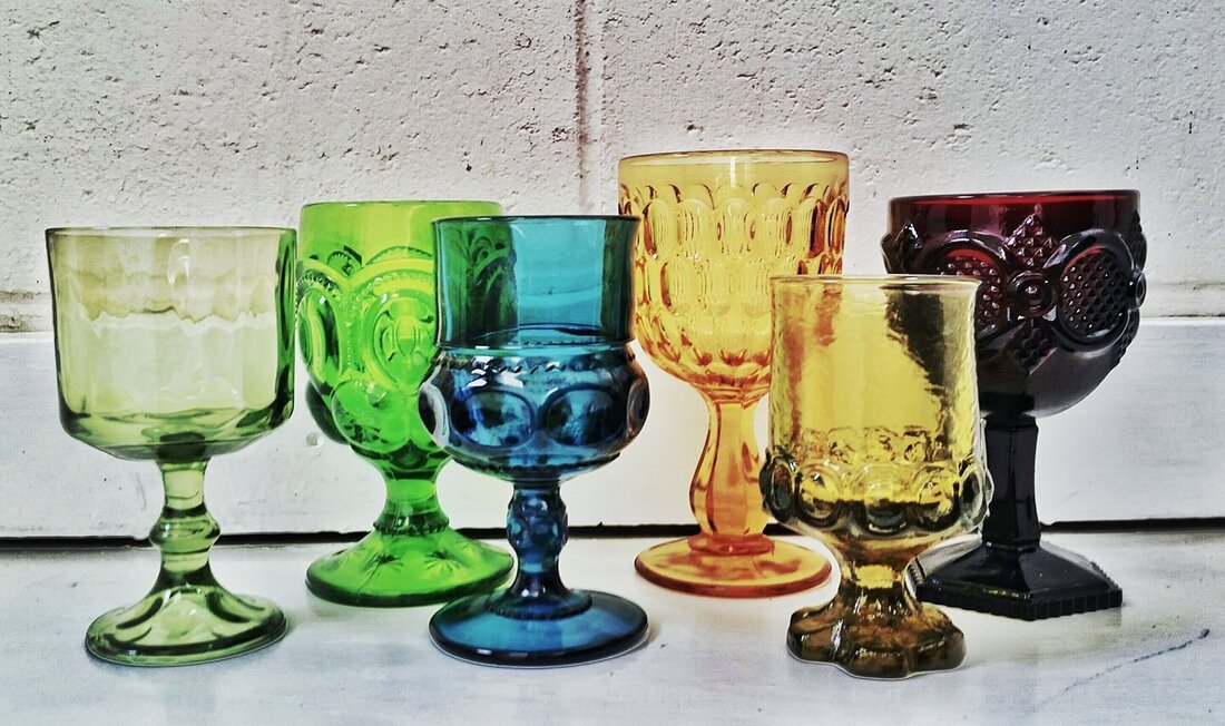 Vintage Colored Goblets